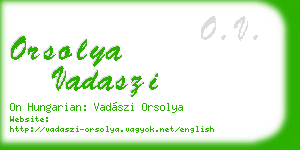 orsolya vadaszi business card
